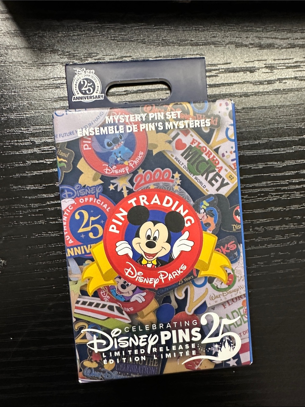 Disney Parks Pin Trading Mystery Pin Set – Red, Yellow, Blue, Black